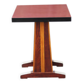 Vintage formica bistro table, wooden base side table
