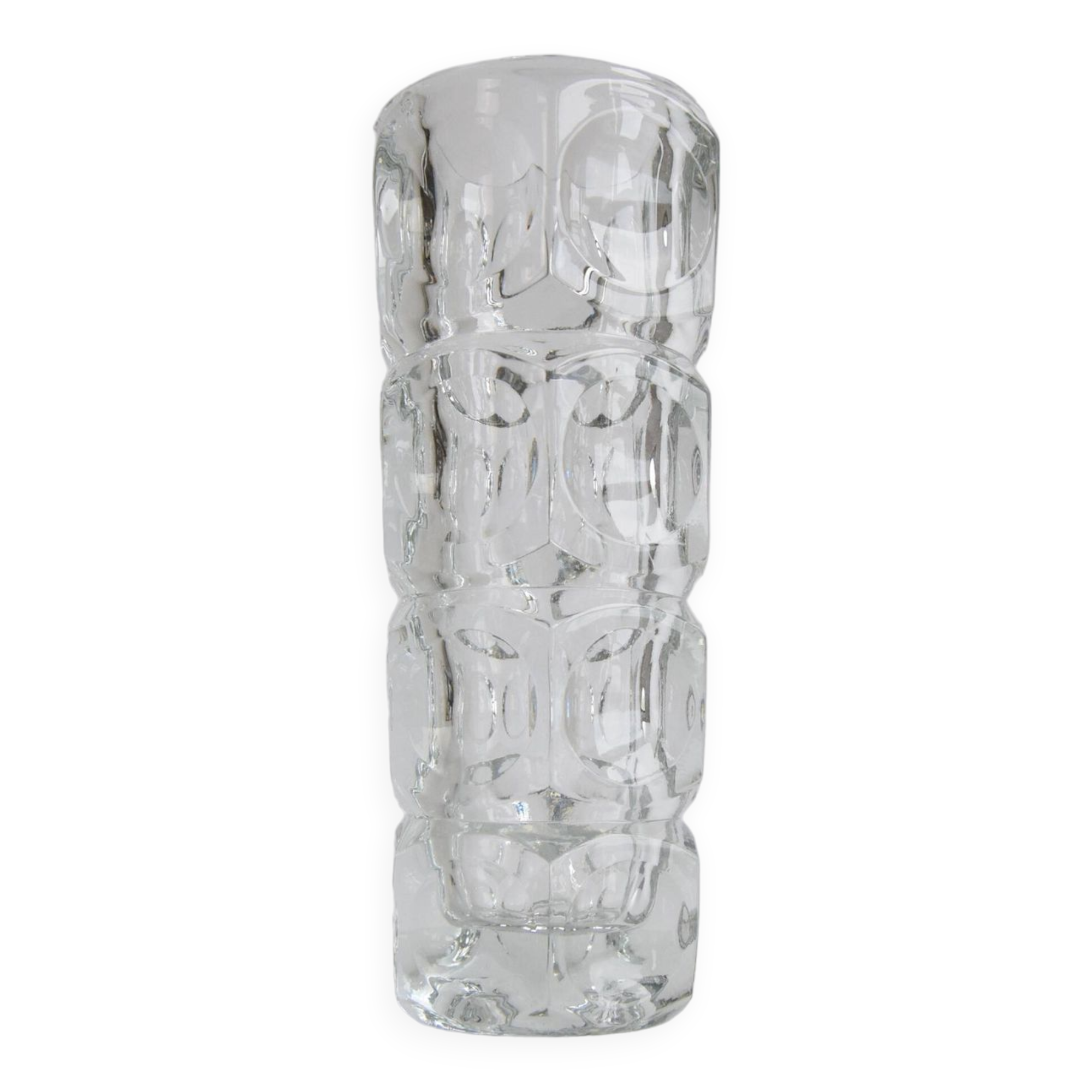 Vintage Glass Vase by František Pečeny for Heřmanova Huť, Czechoslovakia, 1960's.
