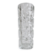 Vintage Glass Vase by František Pečeny for Heřmanova Huť, Czechoslovakia, 1960's.