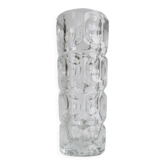 Vintage Glass Vase by František Pečeny for Heřmanova Huť, Czechoslovakia, 1960's.