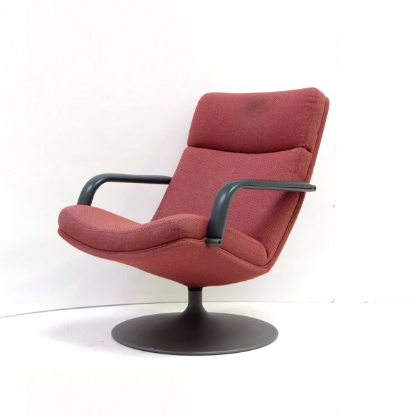 Fauteuil vintage conçu par Geoffrey Harcourt par Artifort type F142 avec revêtement rose