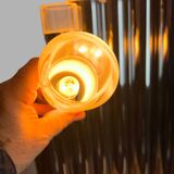 Grande lampe orgue de  sciolari des années 70 en métal chromé et marbre