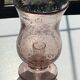 Photophore glass pink bubble parma unsigned vintage biot glassware