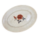 Digoin Sarreguemines plate with rose decoration, ironstone – Large patinated model