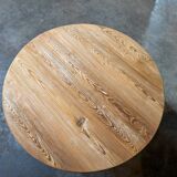 Round table in pitch pine and oak