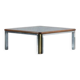 Table basse moderne du milieu du siècle en laiton et chrome par Romeo Rega, Italie, années 1970.