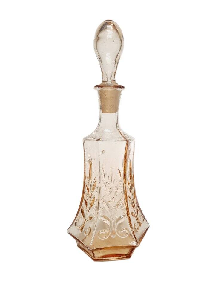 Art Deco carafe from Bolesław Morawski Glassworks, Poland, 1930s