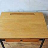 Bureau d'école avec chaise années 70