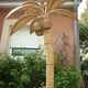 Rattan palm floor lamp by Mario Lopez Torres, 1970