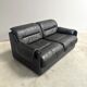 Black leather 2 seat sofa by Dreipunkt, 1970s