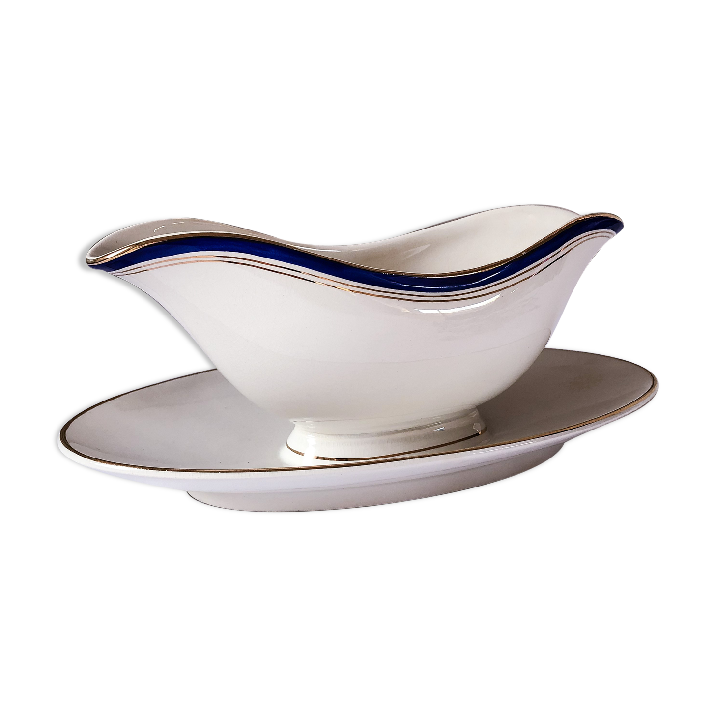 Luneville earthenware saucière