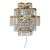 Aplique de pared clásico de cristales. España, 1980s.