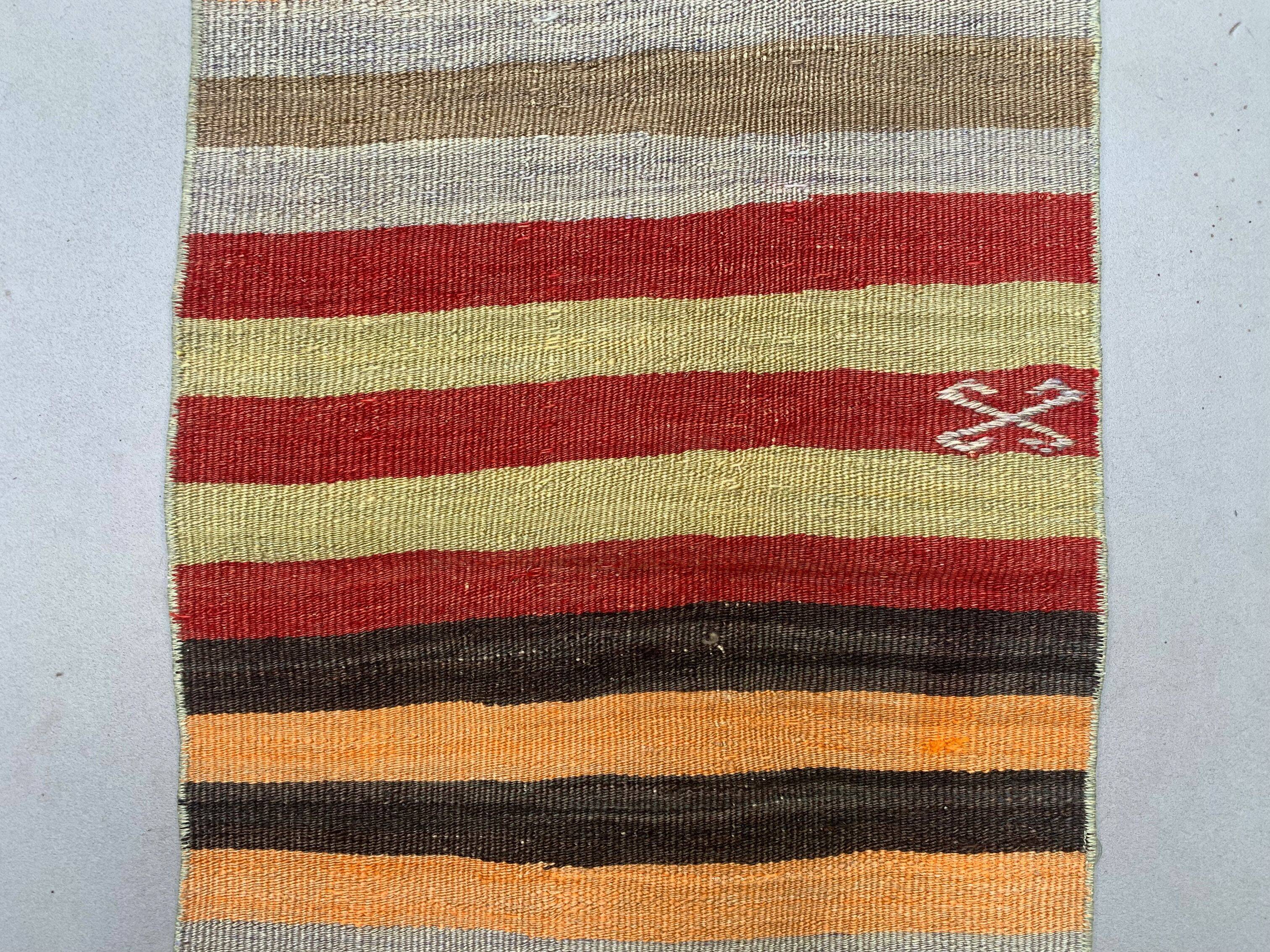 Old Turkish narrow Kilim Runner 347x49 cm shabby chic, vintage kelim