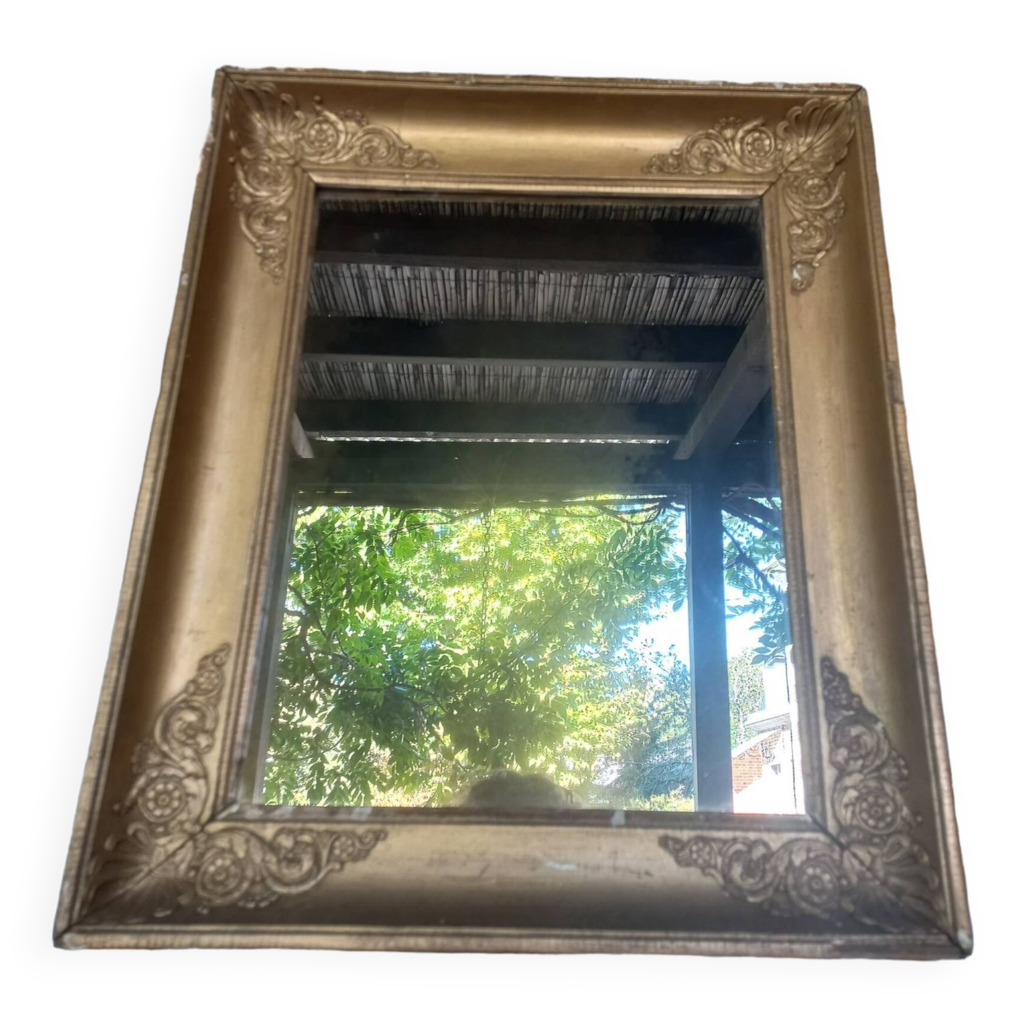 Old gilded wood mirror late 18th century early 19th century