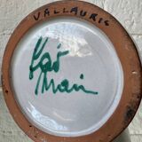 Large ceramic roller vase from Vallauris, 1960s