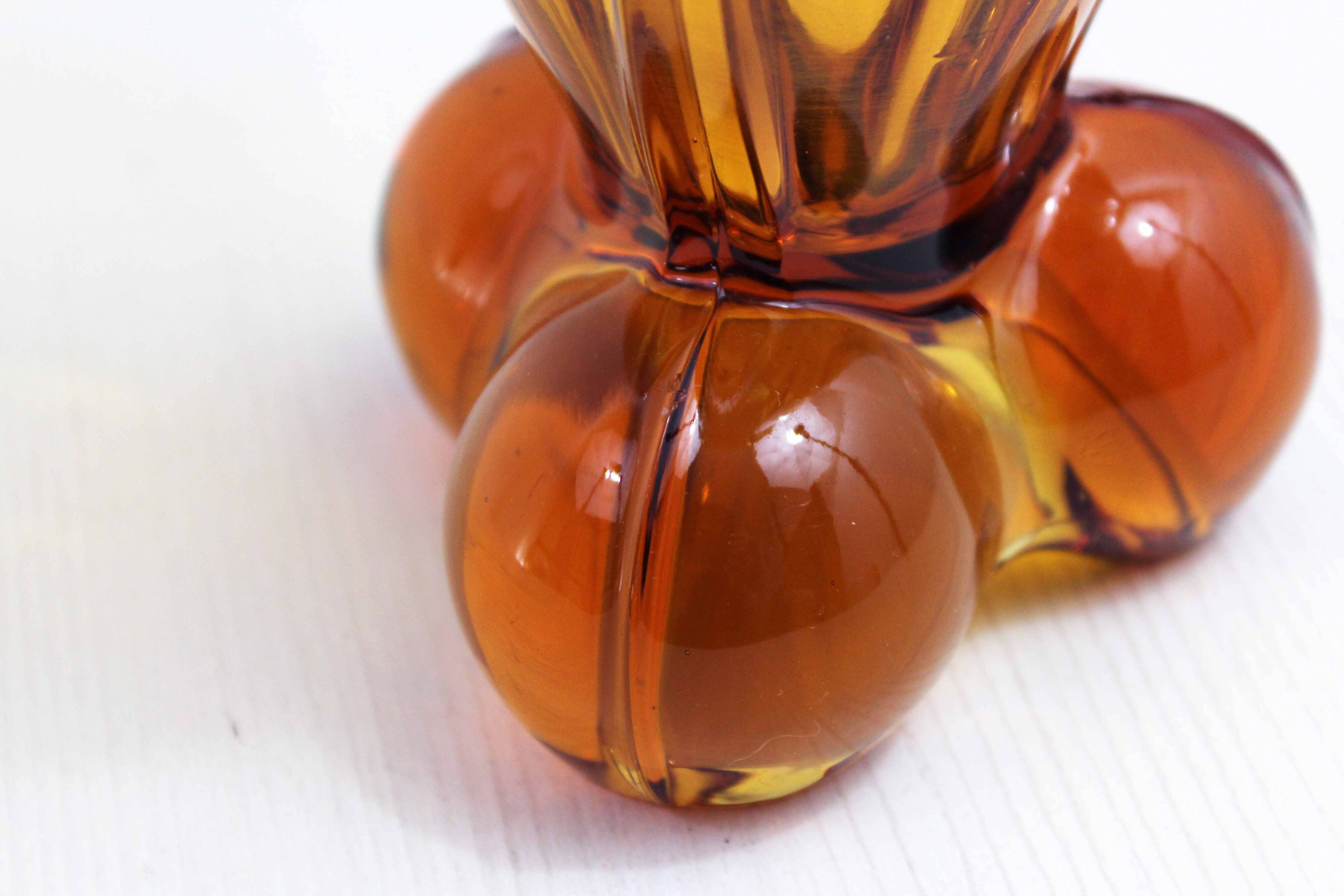 Art Deco Amber Glass Vase 1930