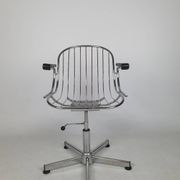 Vintage chrome swivel armchair
