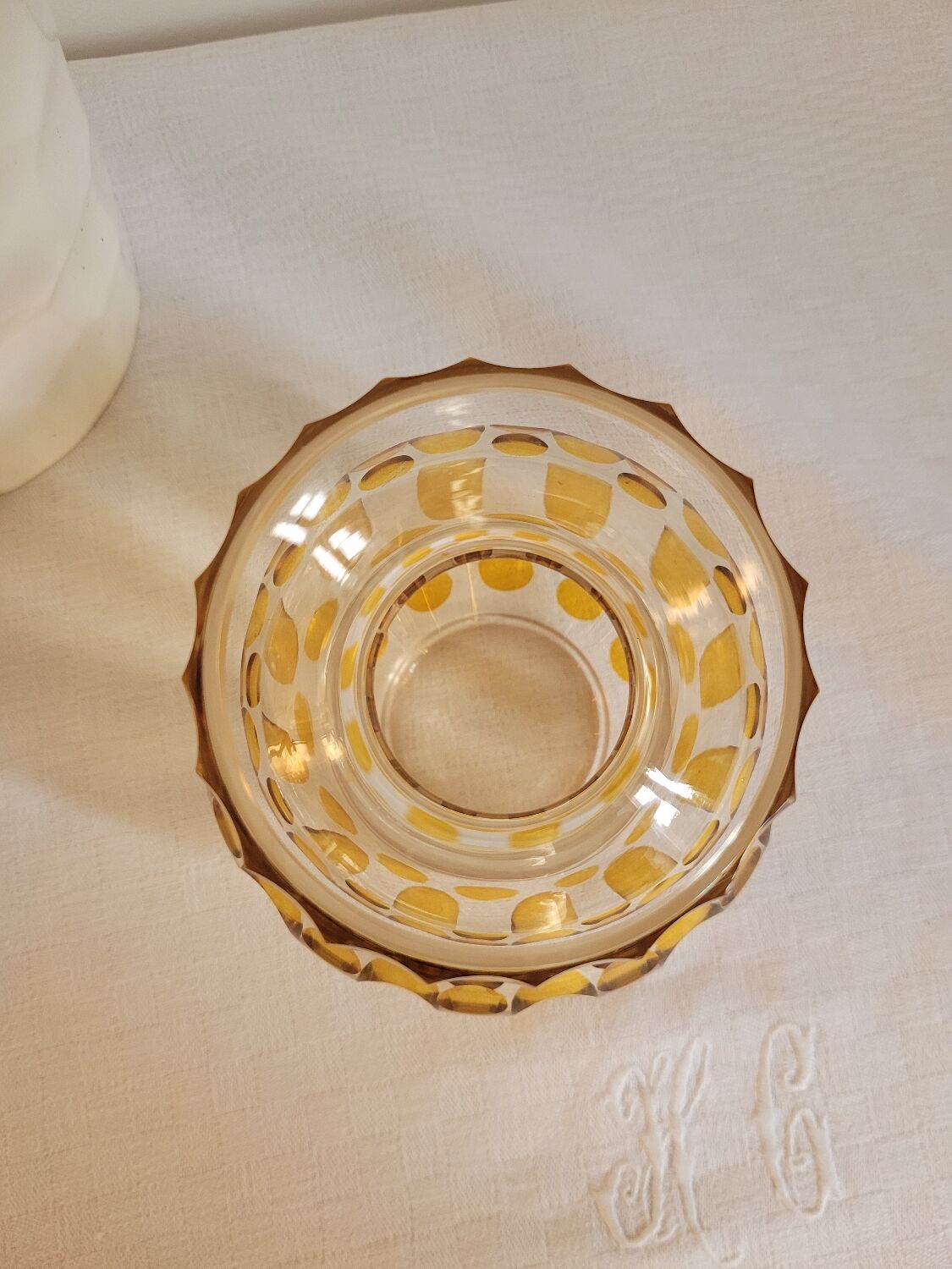 Czechoslovakian crystal glass vase