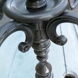 Old chandelier in silver, 5 branches