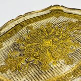 Decorative vintage baroque gold plateau