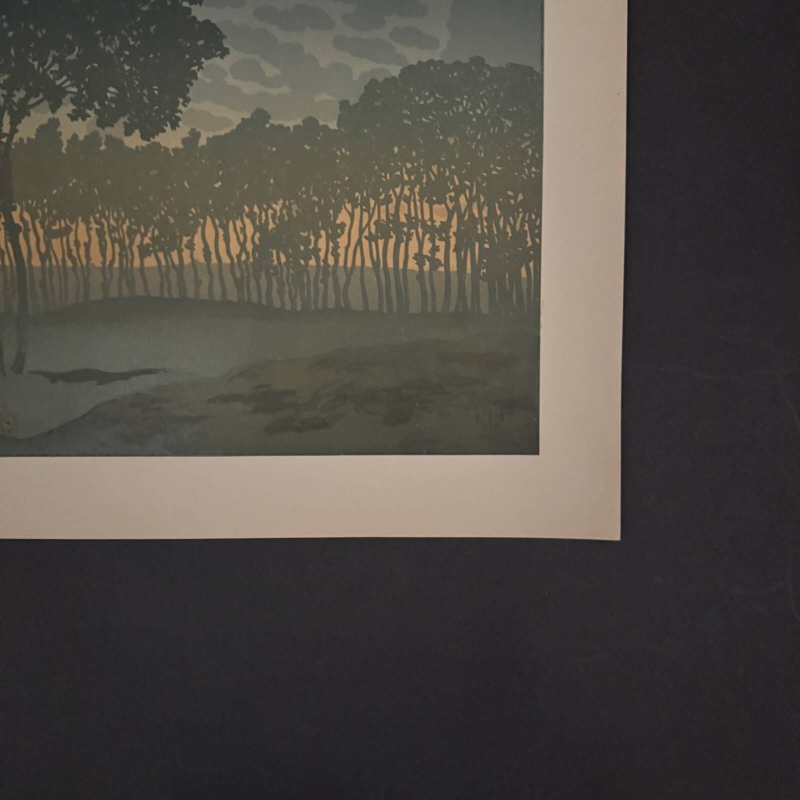 Lithograph by Henri Rivière The Fairyland of Hours - Dawn