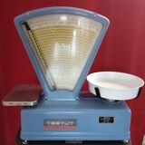 Old commercial scale brand testut lacquered leaded sky