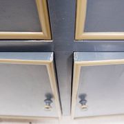 Double-bodied lacquered grey wooden sideboard - one pair available (B)
