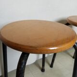 Pair of stackable vintage stocking stools - 50s