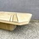 Low table in travertine and onyx 80'