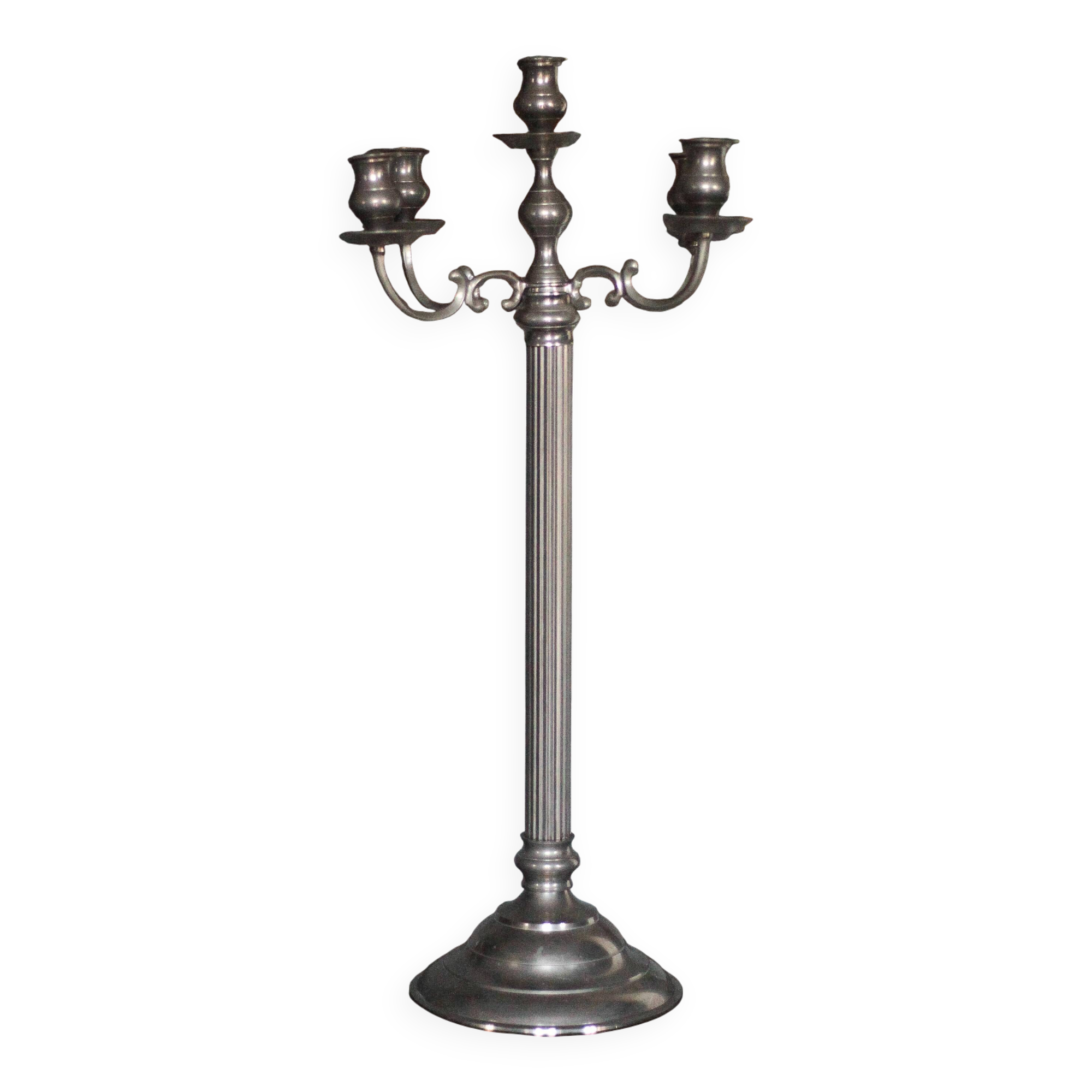 Chandelier with 5 lights, large candelabrum, candle holder, interior decoration.