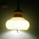Suspension up and down, opaline lampshade, chrome metal, volvit system