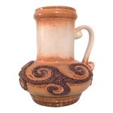 Fat Lava beige ceramic vase by Strehla West Germany vintage 60s-70s