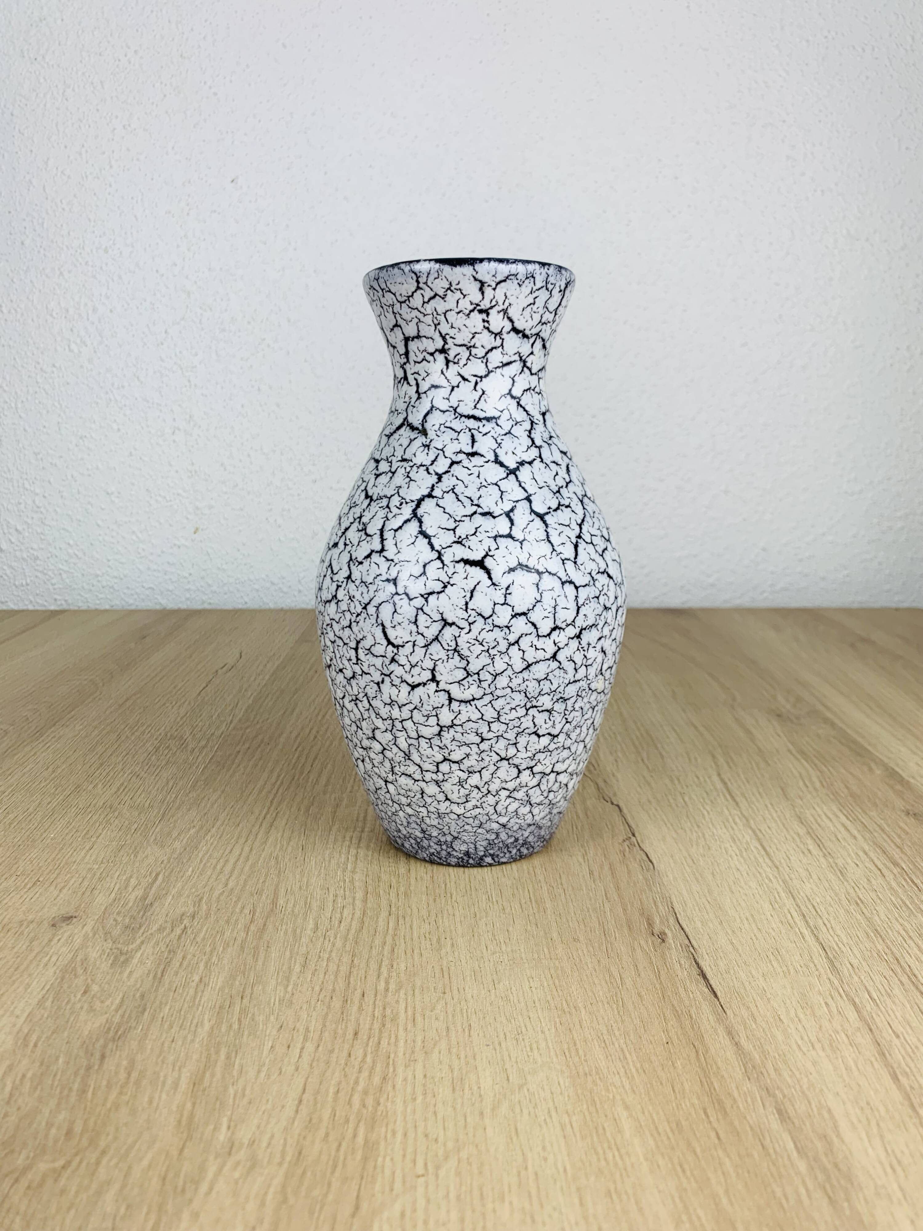 Crinkled ceramic vase West Germany, 1960s
