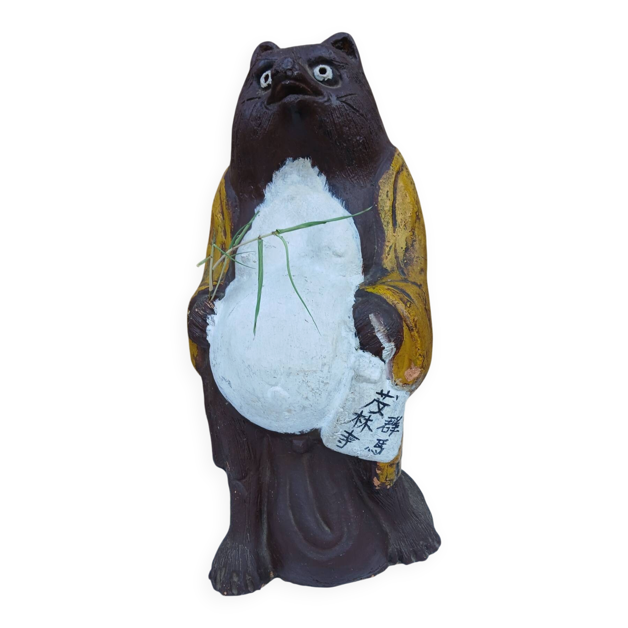 Tanuki statue in handcrafted terracotta