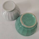Vintage Faceted Farmhouse Bowl Duo