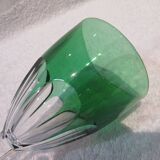 Baccarat crystal 12cl wine glass Genova model lined in fir green 19cm