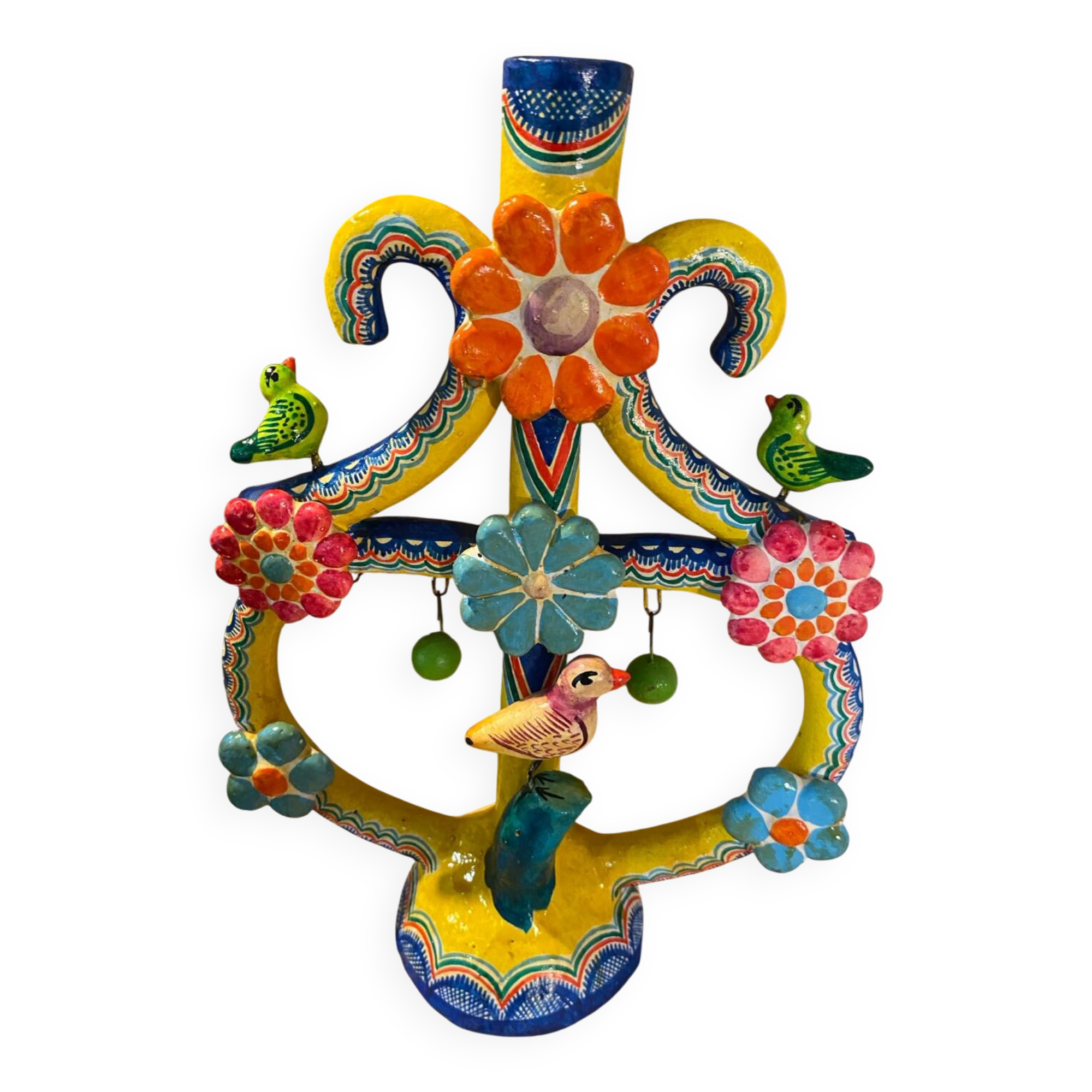 Décoration en céramique artisanale mexicaine ancienne