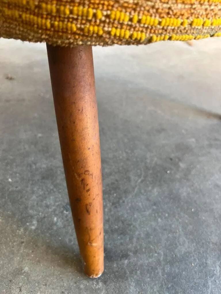 Cocktail chair / armchair / vintage sofa ochre yellow