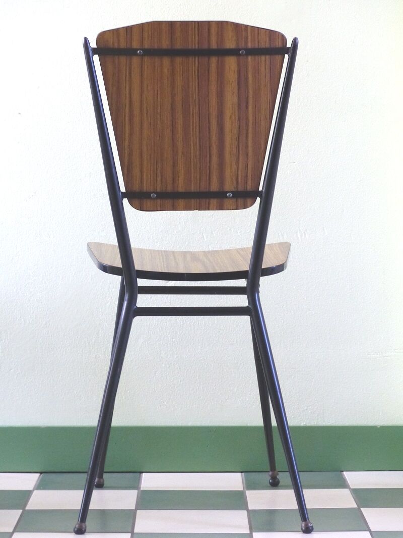Set of 4 chairs Fusmatic in formica 60s