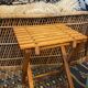 Folding wooden stool
