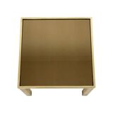 Belgo chrom dewulf side table plant table 23 carat gold smoke glass design