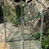 Small shelf in glass and chrome