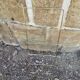 Wall floor wood and vintage gold metal xxeme