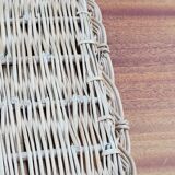 Glass and rattan top from the 70s