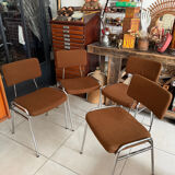 Lot de 4 chaises chromées vintage
