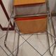 Fabric and wood chair ornage