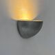 Vintage half-moon wall light in patinated steel, France, 1980