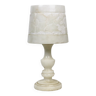 Alabaster natural stone table lamp flowers spain seventies 34cm