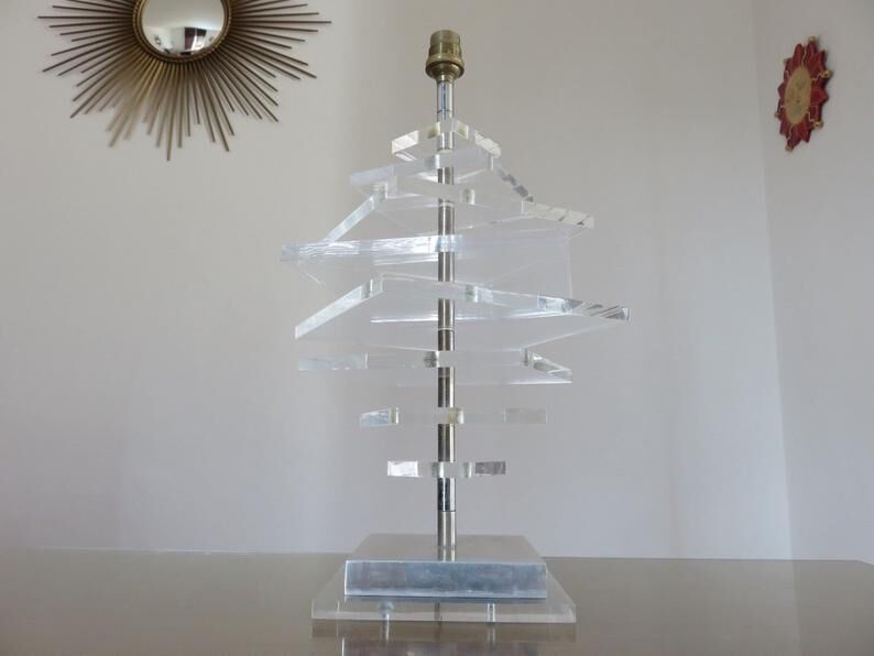 70s Roche Bobois Plexiglas Lamp