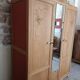 Renovated Art Deco oak wardrobe